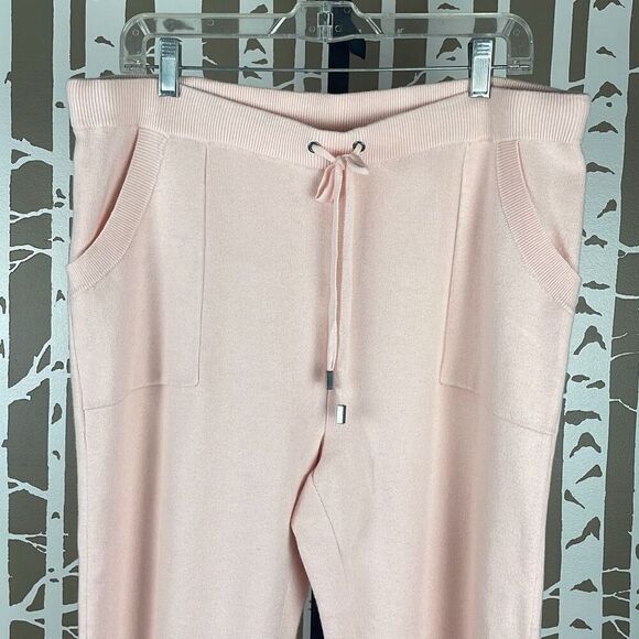 Chico’s Zenergy Cotton Cashmere Cozy Jogger Pant Pale Dogwood NEW - Picture 2 of 10